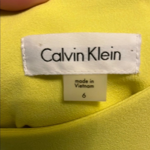 Calvin Klein Yellow Sheath Dress with Bell Sleeves, worn once - Picture 2 of 3